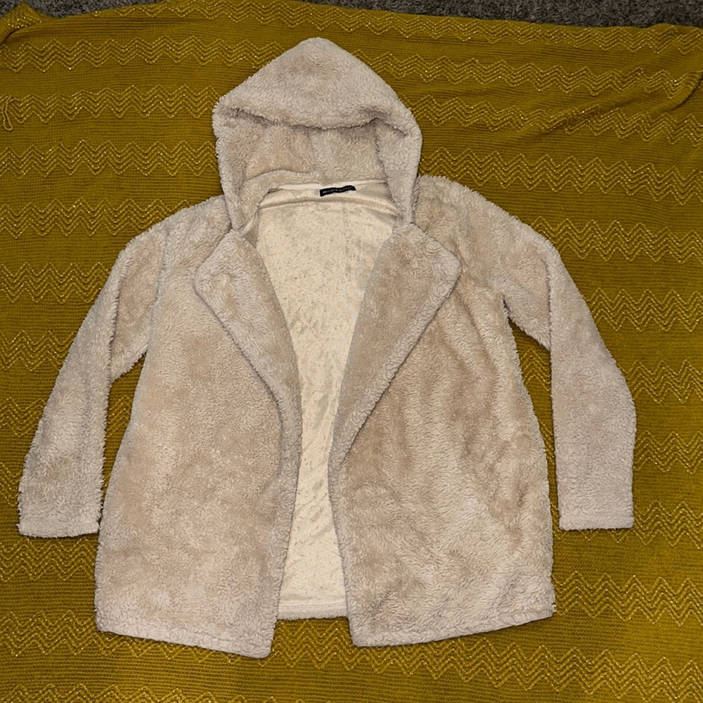 Brandy Melville beige hooded coat